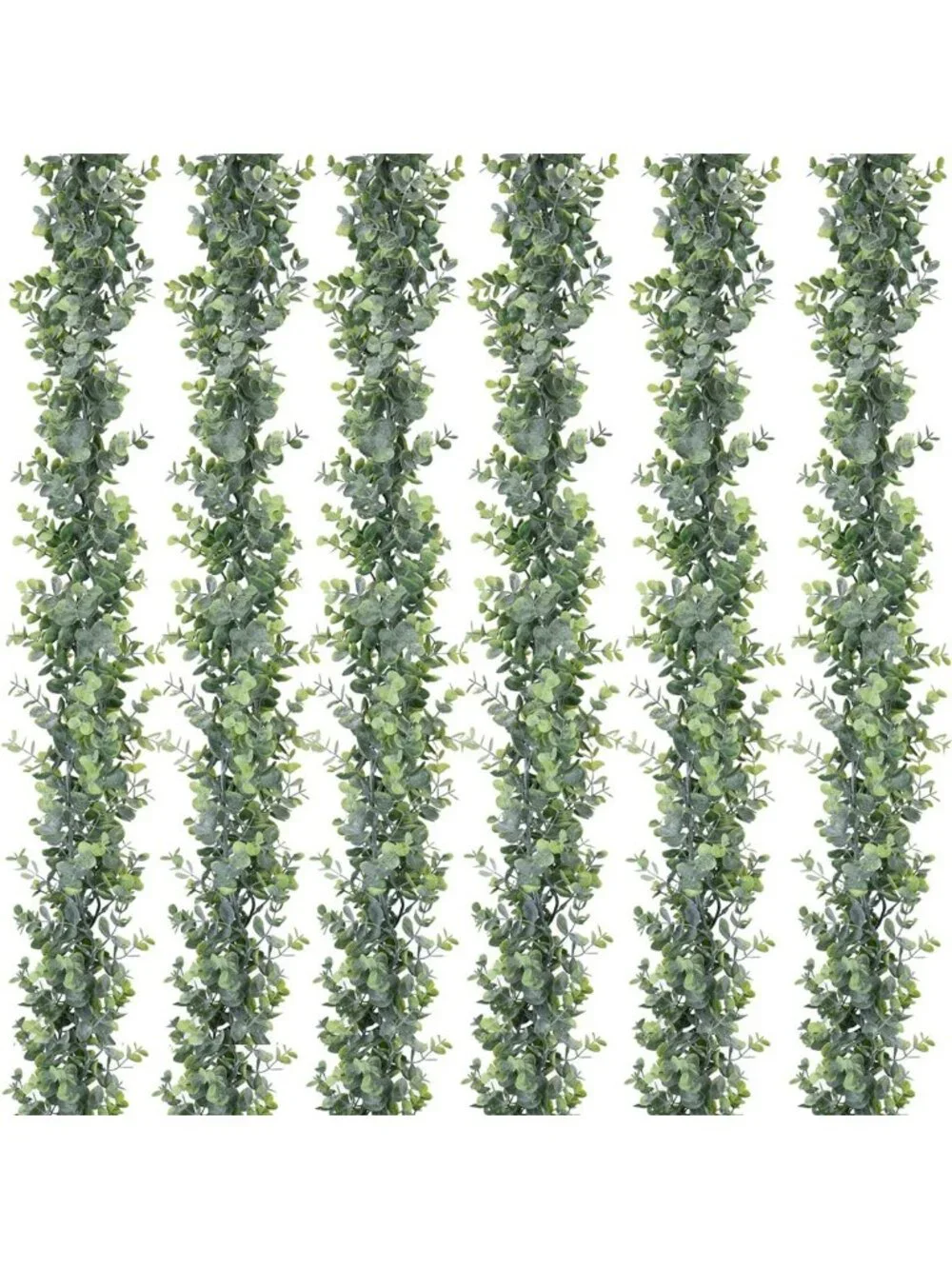 6 Pack Faux Eucalyptus Garland - Artificial Hanging Vines for Wedding Decor